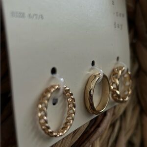 A New Day Stackable Gold Ring Trio sizes 6/7/8